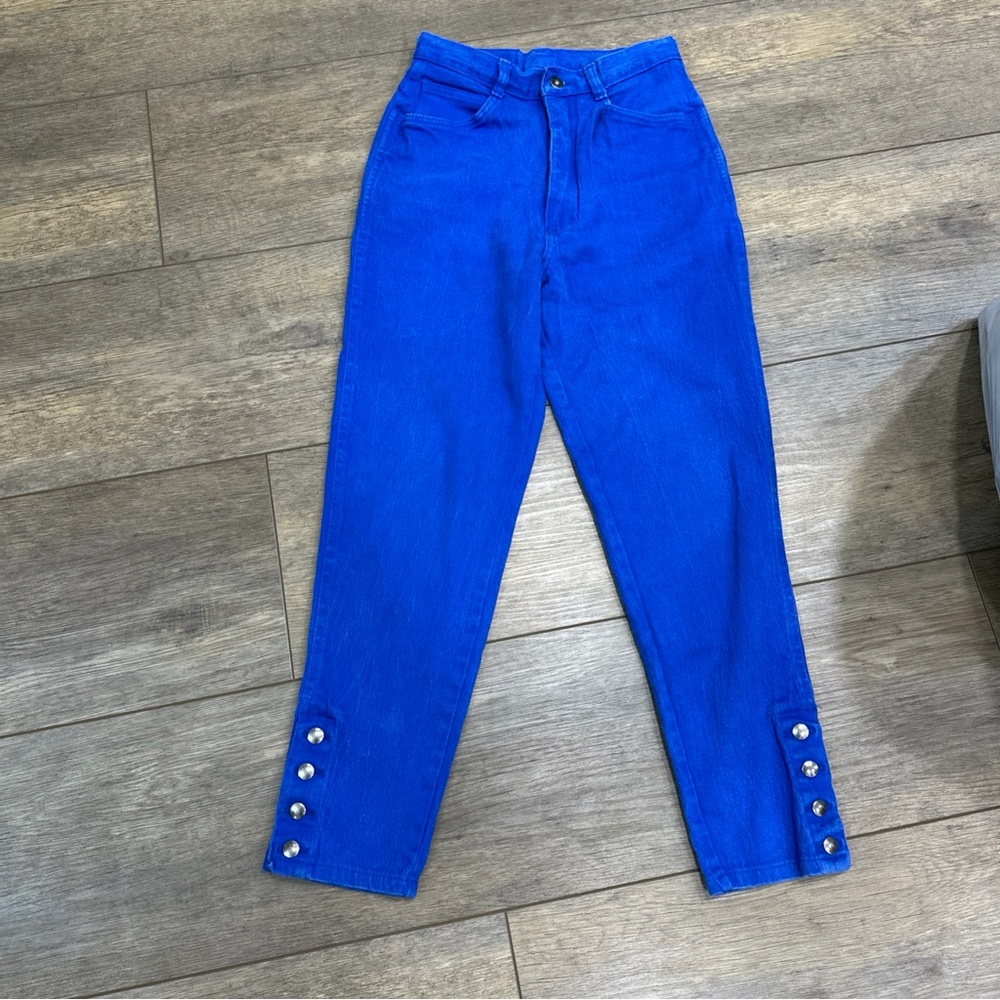 Stylish Blue Ankle Pants 8 Short